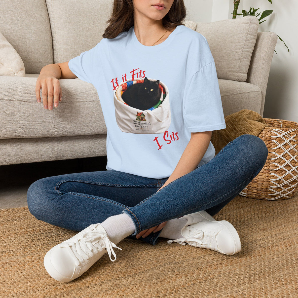 If It Fits, I Sits Cat T‑Shirt