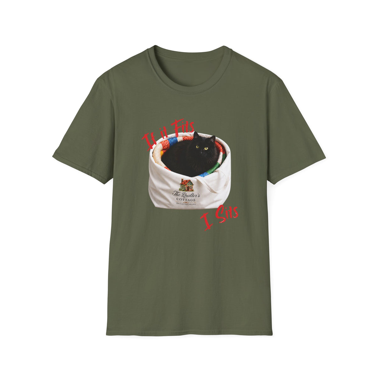 If It Fits, I Sits Cat T‑Shirt
