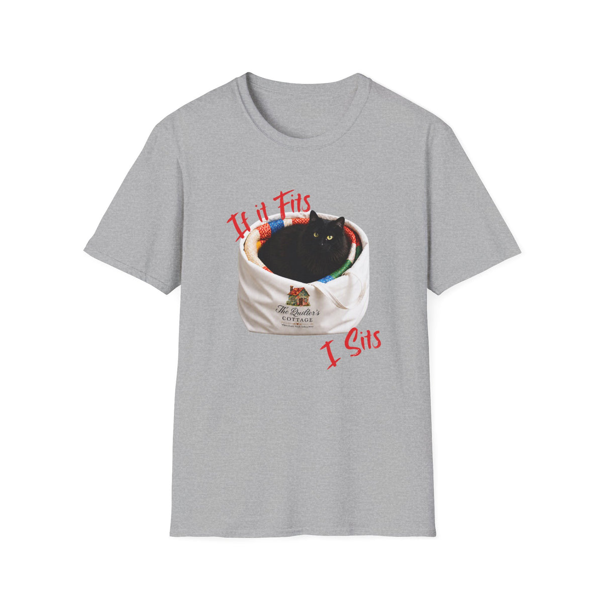 If It Fits, I Sits Cat T‑Shirt
