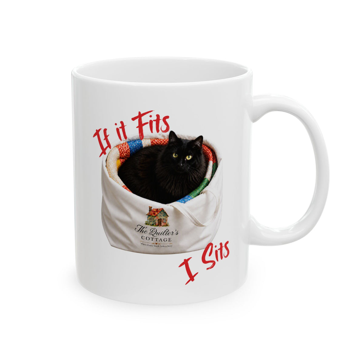 Black Cat - If I Fits... - Ceramic Mug