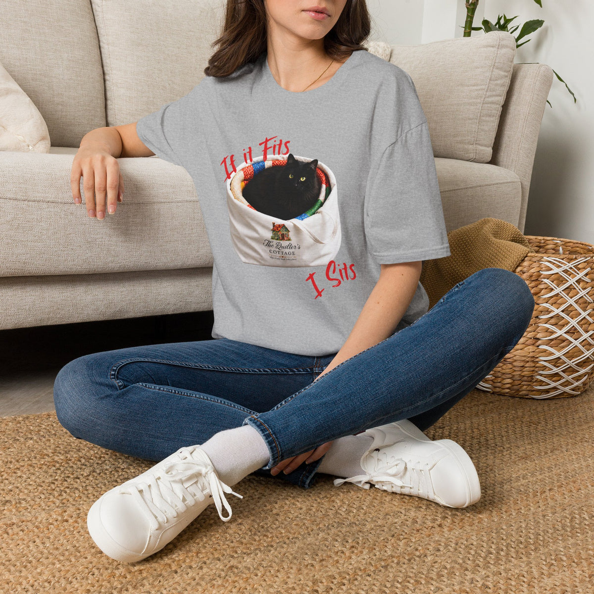 If It Fits, I Sits Cat T‑Shirt